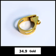TC4 Titanium Seatpost Clamp — 31.8mm / 34.9mm — Specialized, Trek, Giant, Cannondale & More Gold