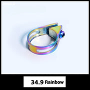 TC4 Titanium Seatpost Clamp — 31.8mm / 34.9mm — Specialized, Trek, Giant, Cannondale & More Rainbow