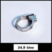 TC4 Titanium Seatpost Clamp — 31.8mm / 34.9mm — Specialized, Trek, Giant, Cannondale & More Silver