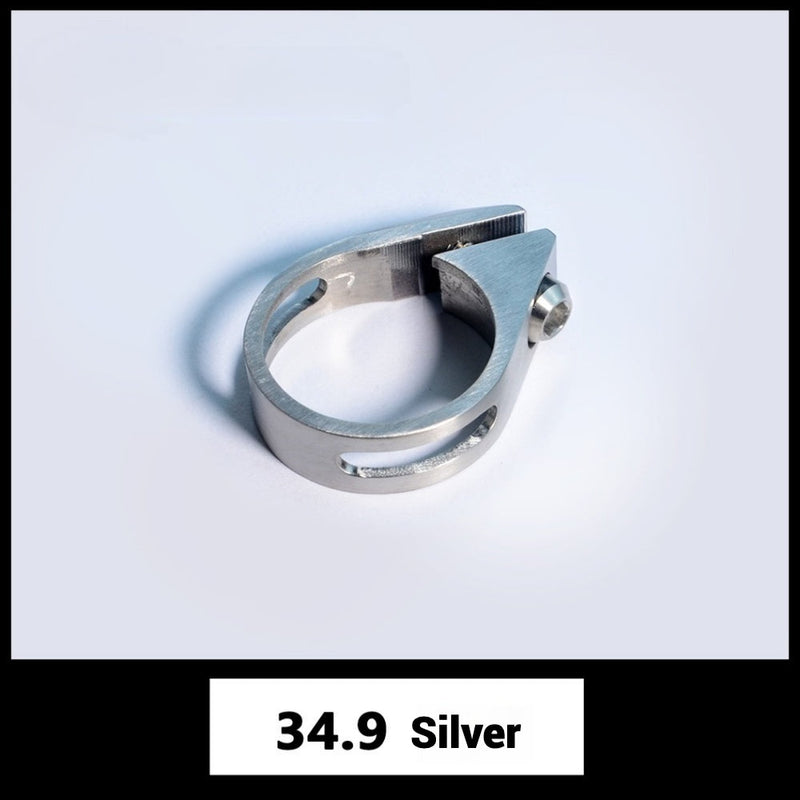 TC4 Titanium Seatpost Clamp — 31.8mm / 34.9mm — Specialized, Trek, Giant, Cannondale & More Silver