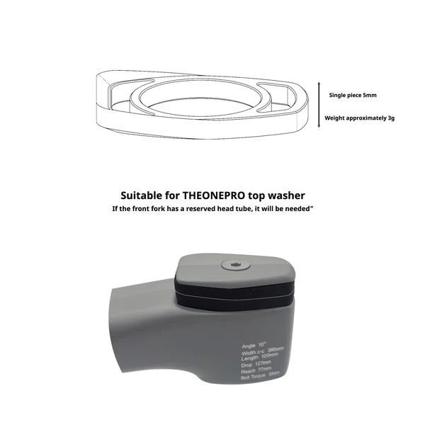 THE ONE PRO Headset Spacer & Integrated Adapter | Internal Cable Routing for Road Bikes - Detail 2