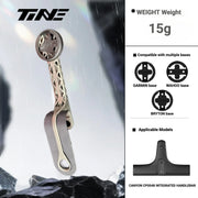 TiNE Ultra-Light Titanium Computer Mount for Canyon CP0048 Integrated Handlebar | Nylon Spacer Design