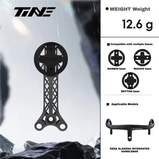 TiNE Titanium Computer Mount for DEDA ALANERA / NEW ALANERA RS | Garmin Wahoo Bryton GPS