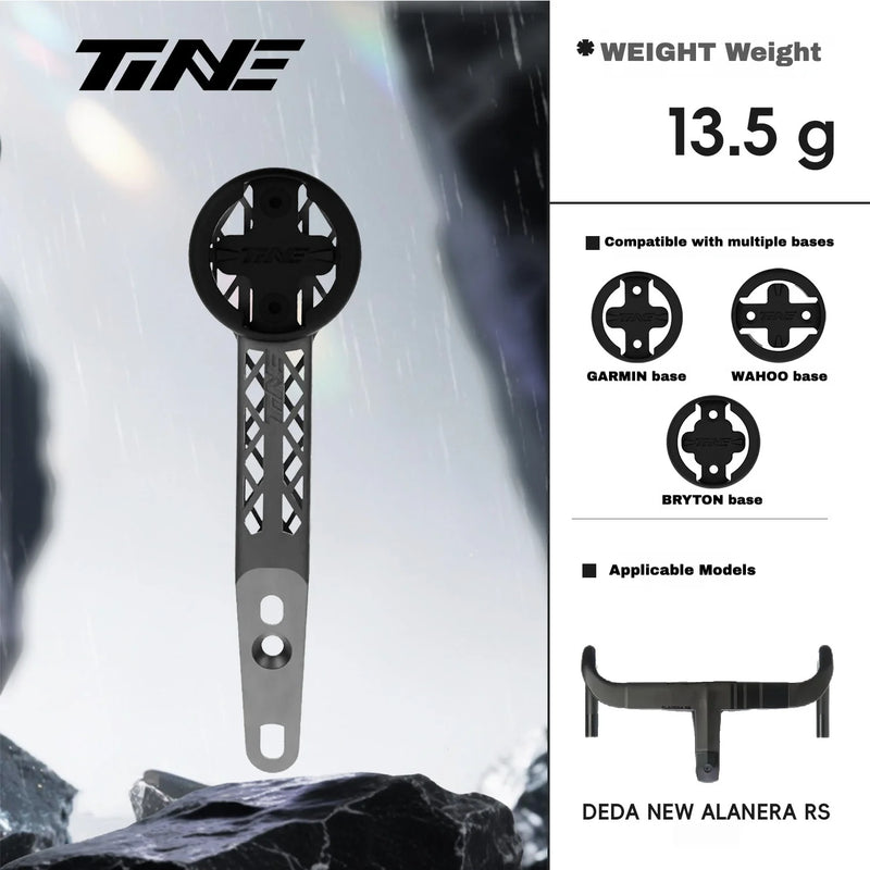 TiNE Titanium Computer Mount for DEDA ALANERA / NEW ALANERA RS | Garmin Wahoo Bryton GPS - Detail 2