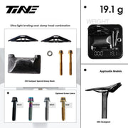 TiNE EXS Titanium Seatpost Clamp Yoke Kit EXS Seatpost（Black leveling clamp head）