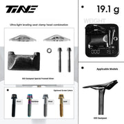 TiNE EXS Titanium Seatpost Clamp Yoke Kit EXS Seatpost（Silver leveling clamp head）