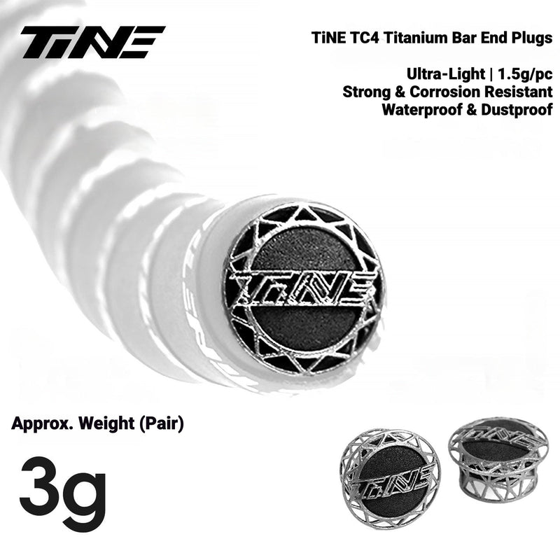 TiNE Honeycomb Road Bike Handlebar Tape — 44g — Tape / Bar End Plug Options Starburst Bar End Plugs