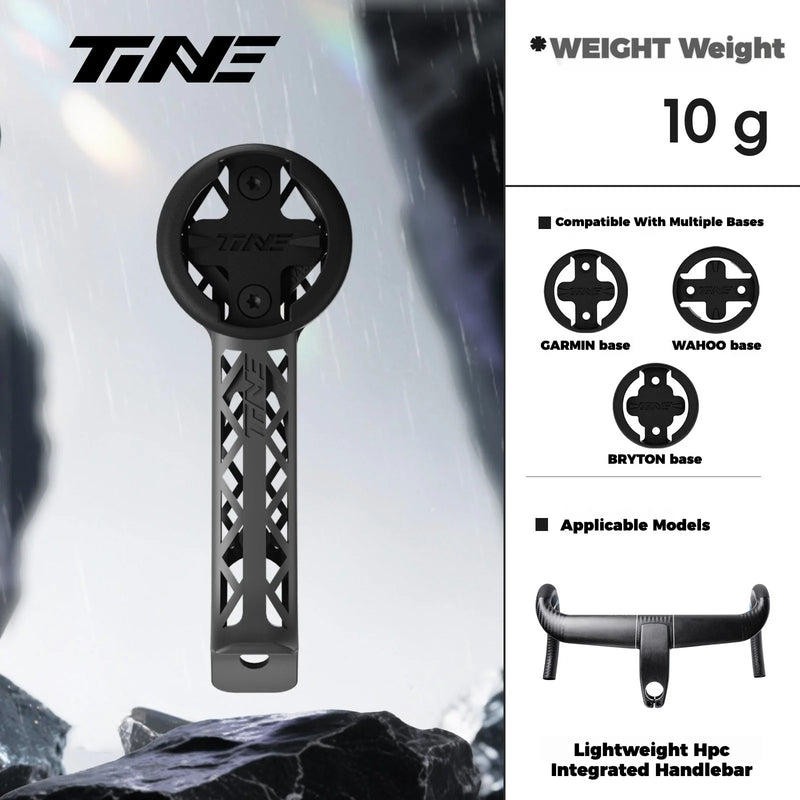 TiNE Ultra-Light Titanium Computer Mount for Lightweight HPC Integrated Carbon Handlebar Cockpit