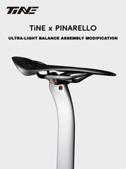 TiNE Pinarello F-Series / 2025 Seat Clamp Kit — 22.1g — Carbon Base + Titanium Bolts