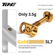 TiNE Specialized SL7 / SL8 / SL9 Titanium Seatpost Clamp Bolt — 3.5g / 4.4g Gold
