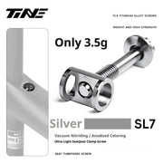 TiNE Specialized SL7 / SL8 / SL9 Titanium Seatpost Clamp Bolt — 3.5g / 4.4g Silver