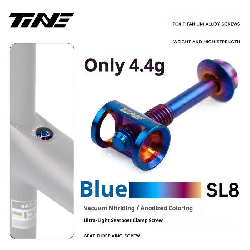 TiNE Specialized SL7 / SL8 / SL9 Titanium Seatpost Clamp Bolt — 3.5g / 4.4g SL8/SL9 Blue