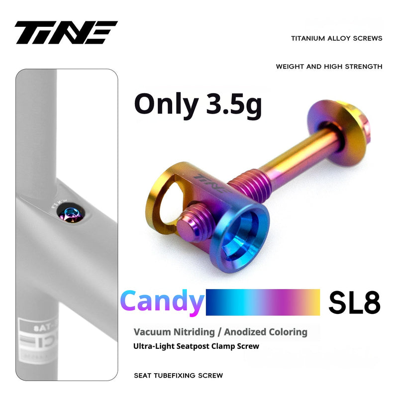 TiNE Specialized SL7 / SL8 / SL9 Titanium Seatpost Clamp Bolt — 3.5g / 4.4g SL8/SL9 Candy