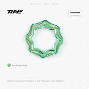 TiNE TC4 Titanium Center Lock Disc Brake Lockrings Green