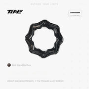 TiNE TC4 Titanium Center Lock Disc Brake Lockrings Black