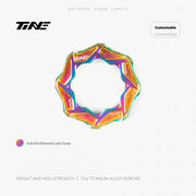 TiNE TC4 Titanium Center Lock Disc Brake Lockrings Rainbow
