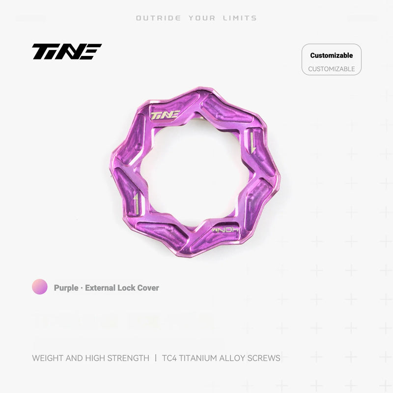 TiNE TC4 Titanium Center Lock Disc Brake Lockrings Purple
