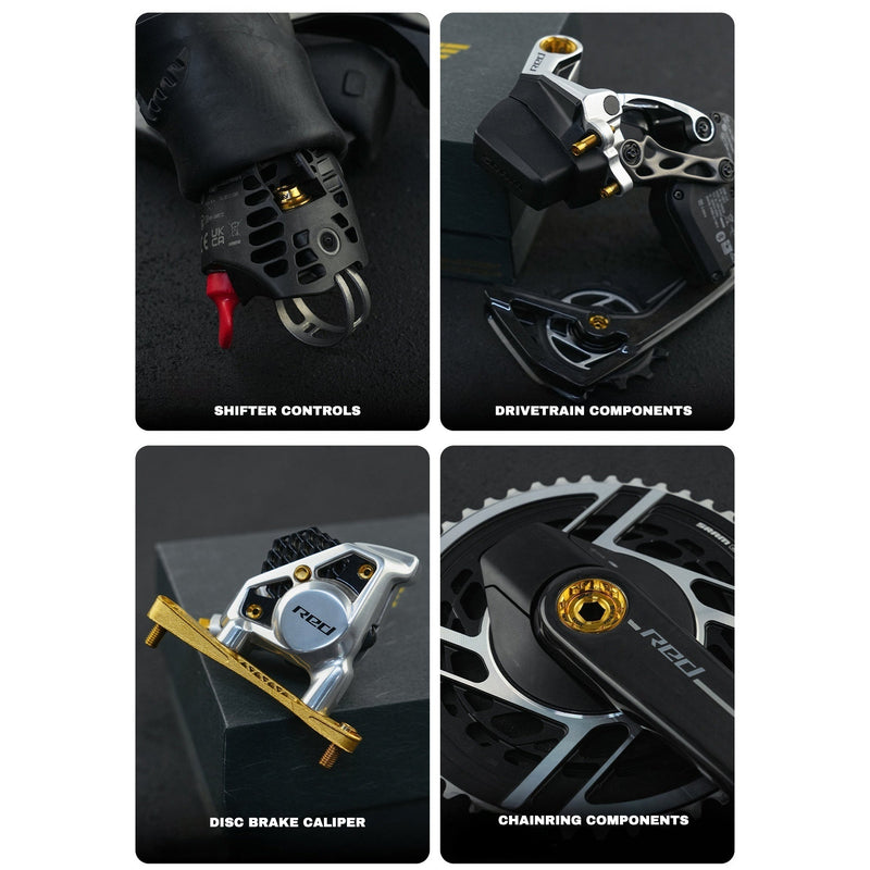TiNE Titanium Bolt Kit for SRAM RED AXS Groupset — Complete Bike Hardware Upgrade — Save 61.3g
