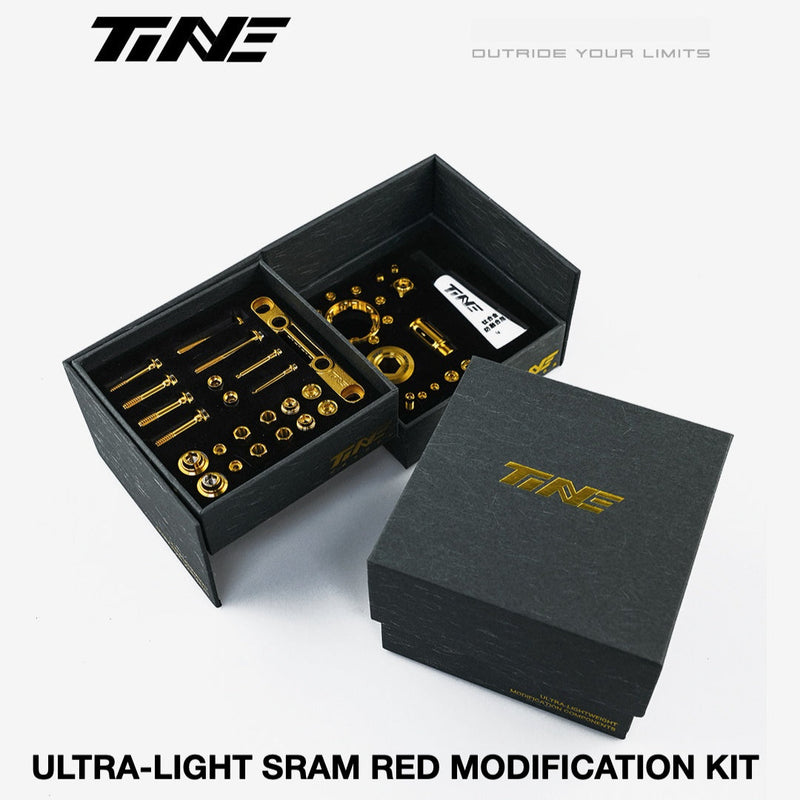 TiNE Titanium Bolt Kit for SRAM RED AXS Groupset — Complete Bike Hardware Upgrade — Save 61.3g