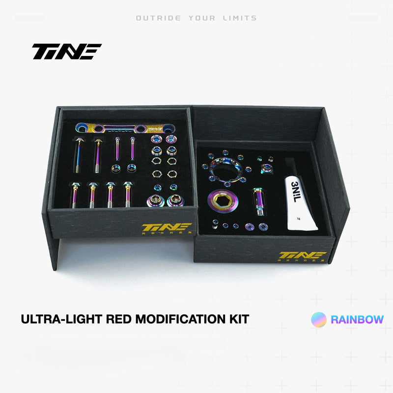 TiNE Titanium Bolt Kit for SRAM RED AXS Groupset — Complete Bike Hardware Upgrade — Save 61.3g
