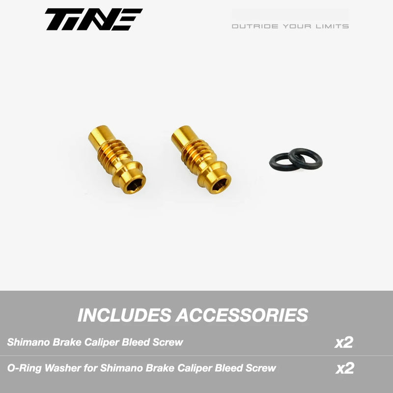 TiNE Titanium Brake Caliper Bleed Screw Shimano Hydraulic Disc Brakes