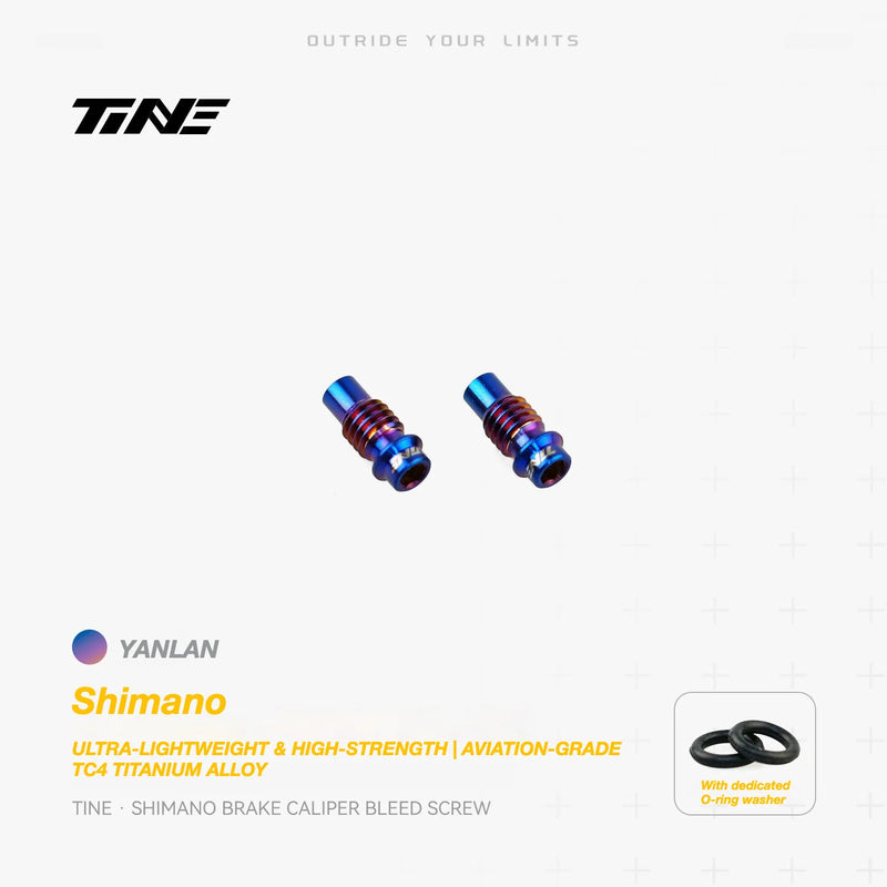 TiNE Titanium Brake Caliper Bleed Screw Shimano Hydraulic Disc Brakes Indigo Blue