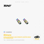 TiNE Titanium Brake Caliper Bleed Screw Shimano Hydraulic Disc Brakes Rainbow Oil Slick