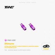 TiNE Titanium Brake Caliper Bleed Screw Shimano Hydraulic Disc Brakes Pink Love