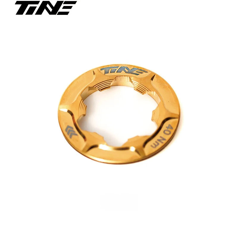 TiNE Titanium Center Lock Rotor Lockring Shimano CLX / XR / R9270 / R9170 / R8170 / RT-MT Gold