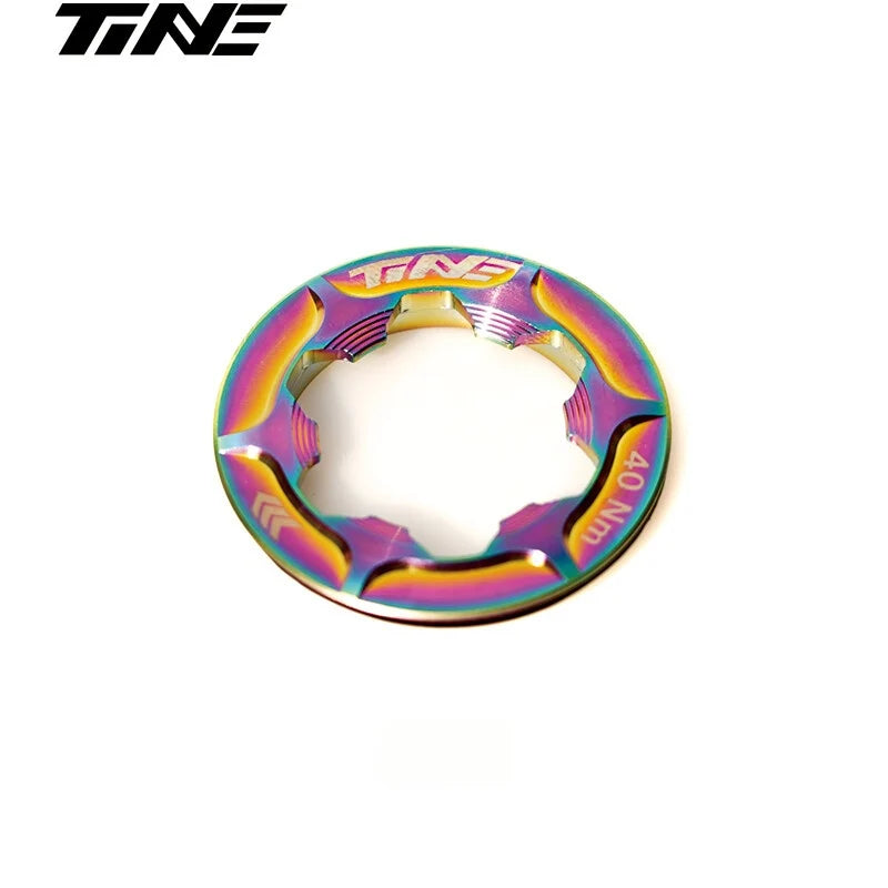 TiNE Titanium Center Lock Rotor Lockring Shimano CLX / XR / R9270 / R9170 / R8170 / RT-MT Rainbow