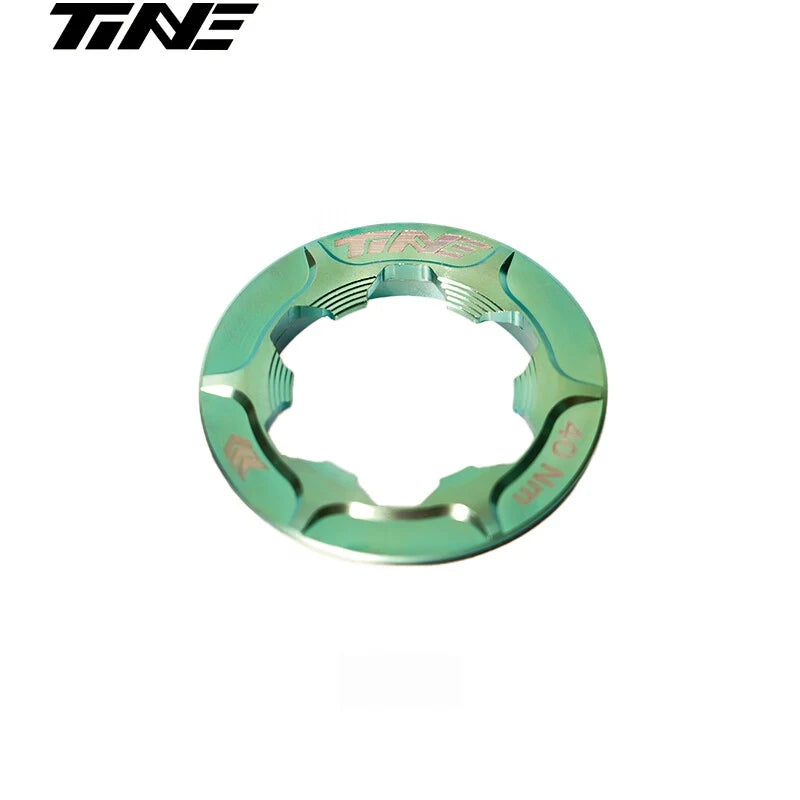 TiNE Titanium Center Lock Rotor Lockring Shimano CLX / XR / R9270 / R9170 / R8170 / RT-MT Green