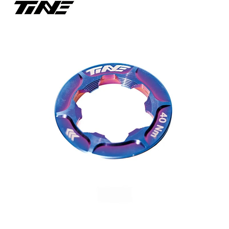 TiNE Titanium Center Lock Rotor Lockring Shimano CLX / XR / R9270 / R9170 / R8170 / RT-MT Blue
