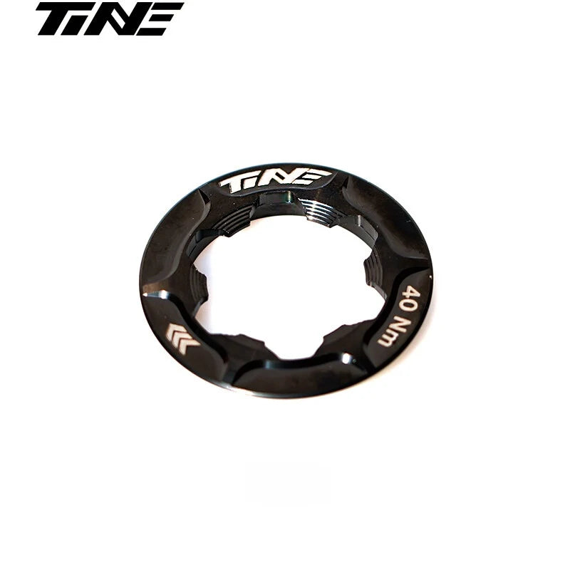 TiNE Titanium Center Lock Rotor Lockring Shimano CLX / XR / R9270 / R9170 / R8170 / RT-MT Black