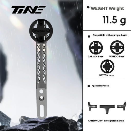 TiNE Titanium Computer Mount for CANYON CP0018 Integrated Handlebar | Lightweight Aero Cockpit Mount