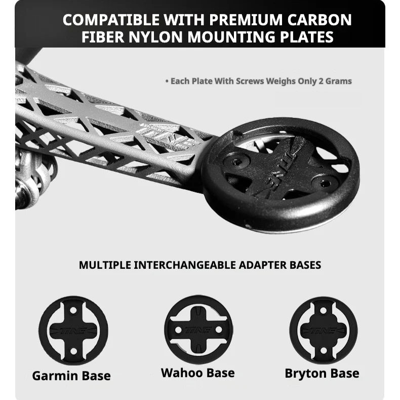 TiNE Titanium Computer Mount for CANYON CP0018 Integrated Handlebar | Lightweight Aero Cockpit Mount - Detail 4