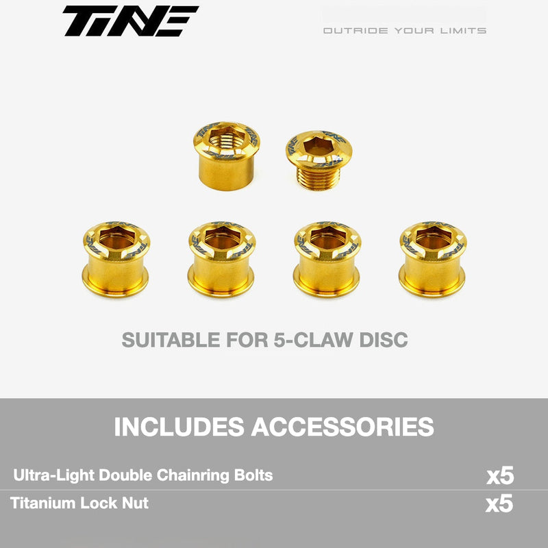 TiNE Titanium Double Chainring Bolts