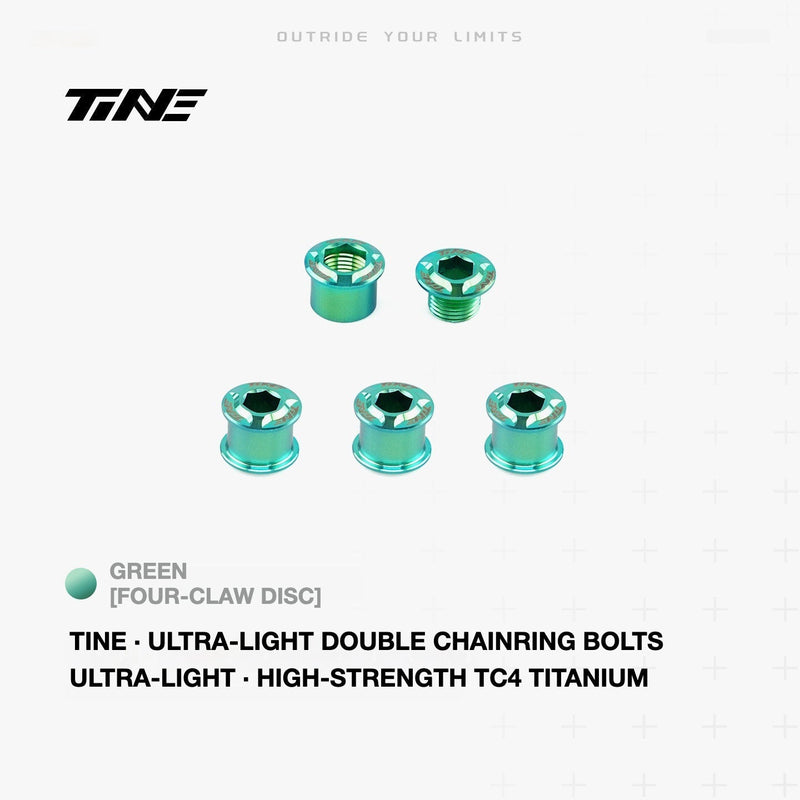 TiNE Titanium Double Chainring Bolts