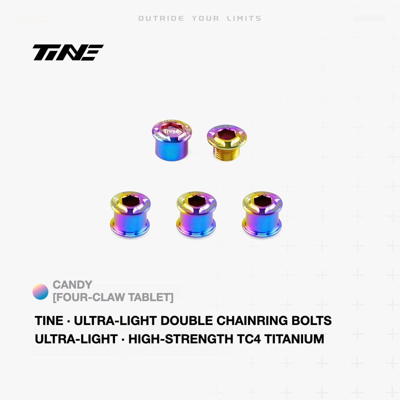 TiNE Titanium Double Chainring Bolts