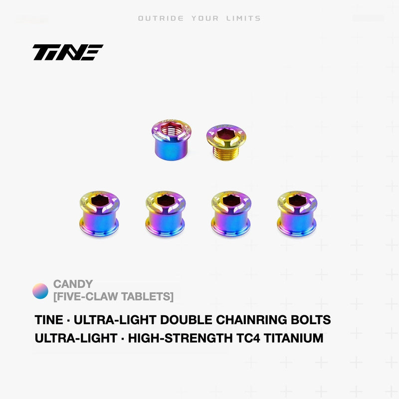 TiNE Titanium Double Chainring Bolts