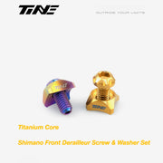 TiNE Titanium Front Derailleur Bolt and Washer Kit for Shimano Road Bikes