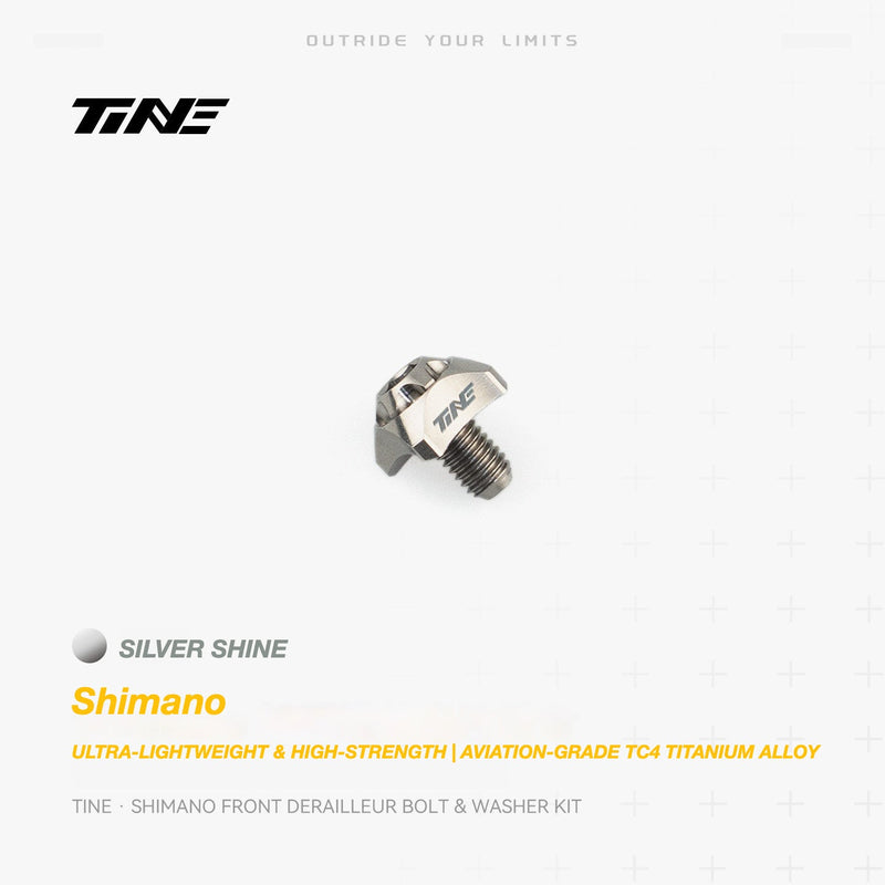 TiNE Titanium Front Derailleur Bolt & Washer Kit for Shimano Road Bikes