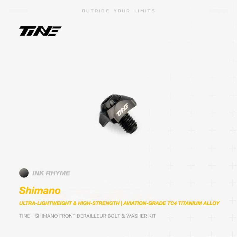 TiNE Titanium Front Derailleur Bolt & Washer Kit for Shimano Road Bikes