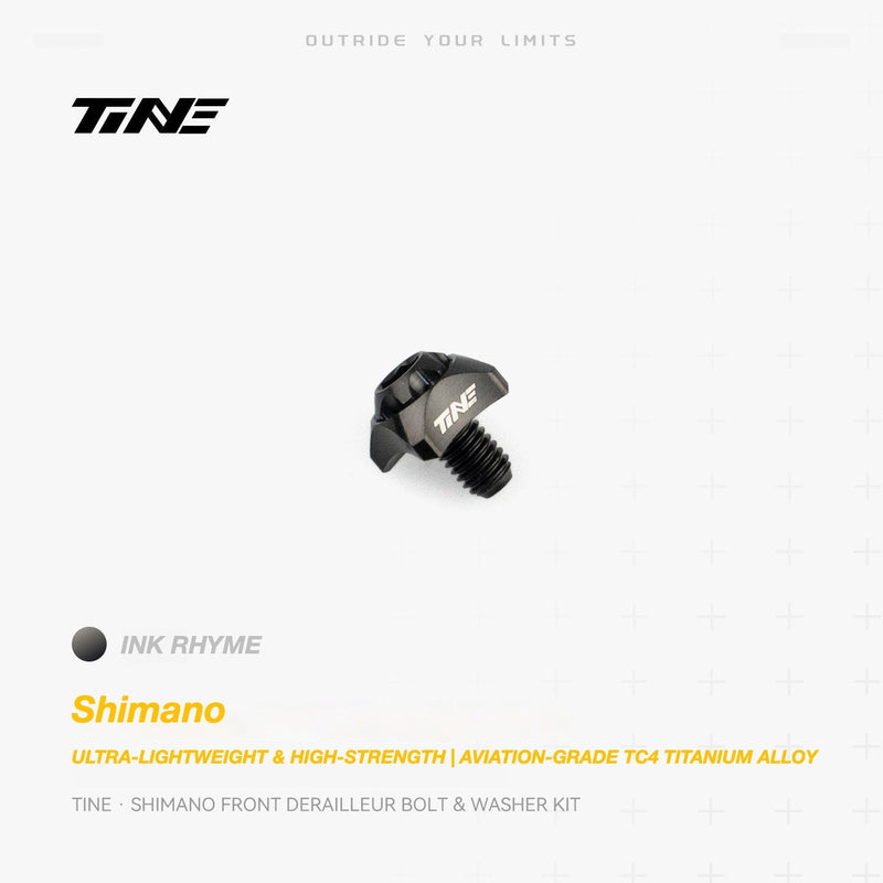 TiNE Titanium Front Derailleur Bolt and Washer Kit for Shimano Road Bikes