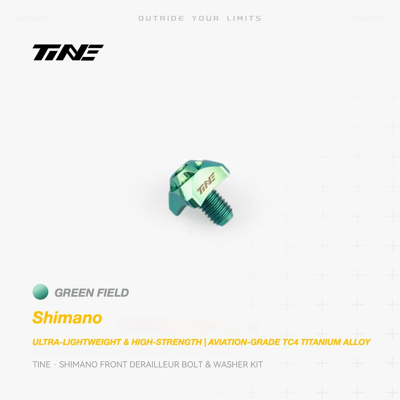 TiNE Titanium Front Derailleur Bolt and Washer Kit for Shimano Road Bikes