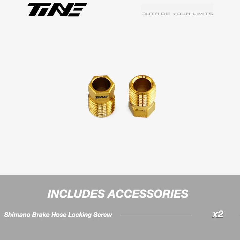 TiNE Titanium Hydraulic Hose Clamping Bolt Shimano Brake Calipers