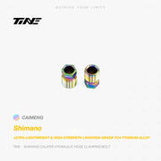 TiNE Titanium Hydraulic Hose Clamping Bolt Shimano Brake Calipers Rainbow Oil Slick