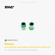 TiNE Titanium Hydraulic Hose Clamping Bolt Shimano Brake Calipers Forest Green