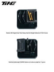 TiNE Titanium Seat Clamp & Leveling Assembly — 6.8g — Specialized SL8/SL9, Aethos, Colnago & DARIMO