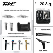 TiNE Titanium Seat Clamp & Leveling Assembly — 6.8g — Specialized SL8/SL9, Aethos, Colnago & DARIMO