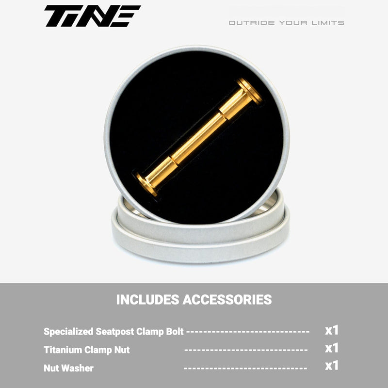TiNE Titanium Seatpost Clamp Bolt Kit for Specialized Road Bikes